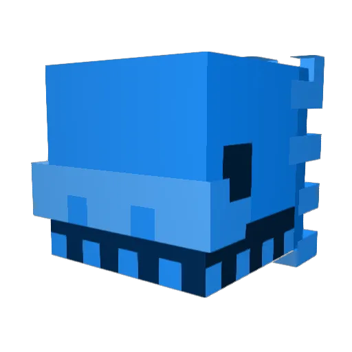 Mycatnamedluna Minecraft avatar head, 3D render