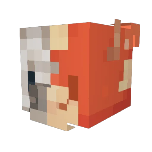 Mycelium005 Minecraft avatar head, 3D render