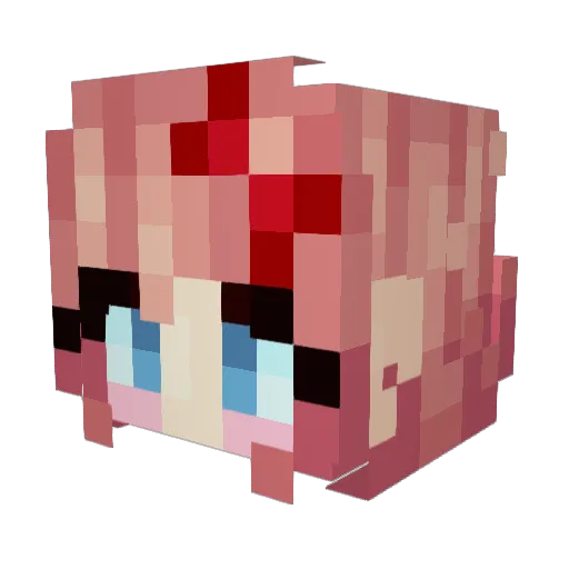 Mychemicallilz Minecraft avatar head, 3D render