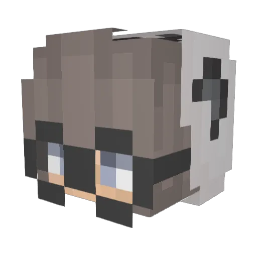 Mycot Minecraft avatar head, 3D render