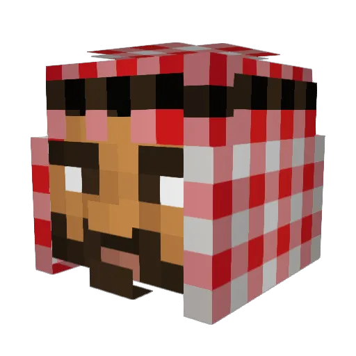 Mycraft_08 Minecraft avatar head, 3D render
