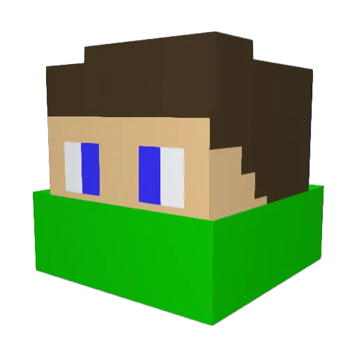 Mycraft_YT Minecraft avatar head, 3D render