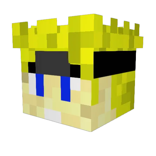 Mydolymas95 Minecraft avatar head, 3D render