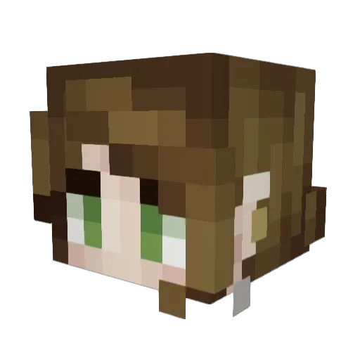 Mydorya Minecraft avatar head, 3D render