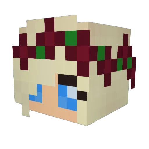 Myeesh Minecraft avatar head, 3D render