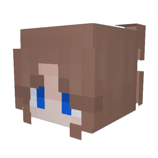 Myemi Minecraft avatar head, 3D render
