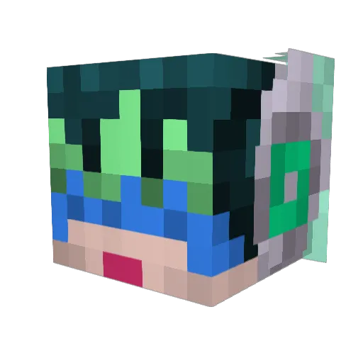 Myeondaeng Minecraft avatar head, 3D render
