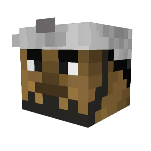 Myerzz Minecraft avatar head, 3D render