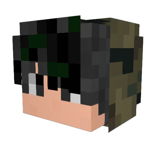 Mygalty Minecraft avatar head, 3D render
