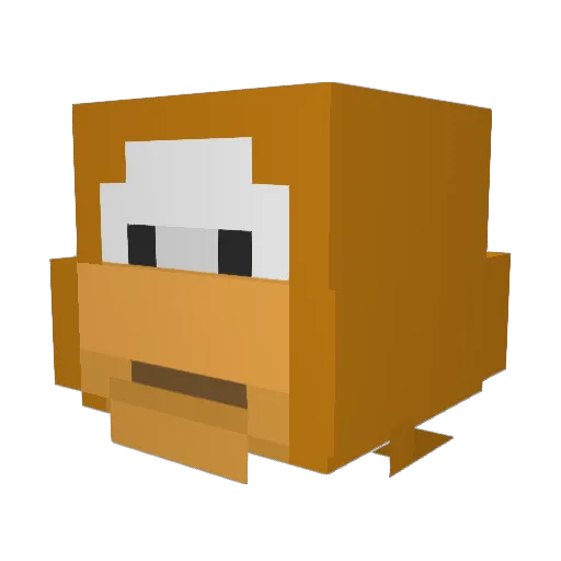 Mygas Minecraft avatar head, 3D render