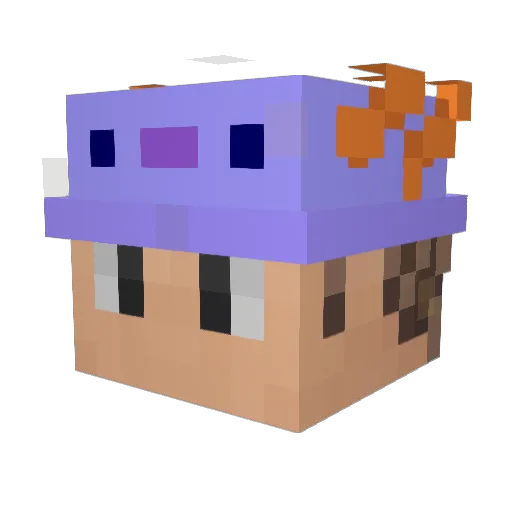 Mygg4n Minecraft avatar head, 3D render