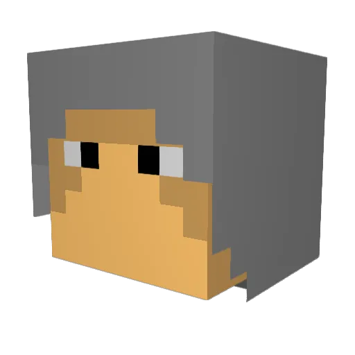 Myglaren Minecraft avatar head, 3D render