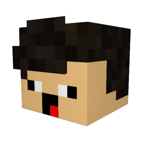 Myiinnis Minecraft avatar head, 3D render