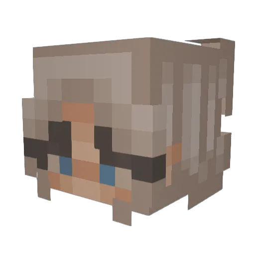 MykaKaylyn Minecraft avatar head, 3D render