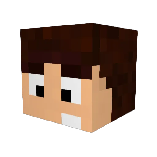 Mykaeshi Minecraft avatar head, 3D render