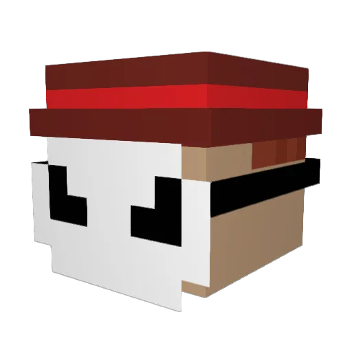 Mykalius Minecraft avatar head, 3D render