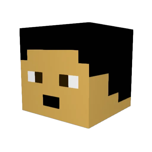 Mykell Minecraft avatar head, 3D render
