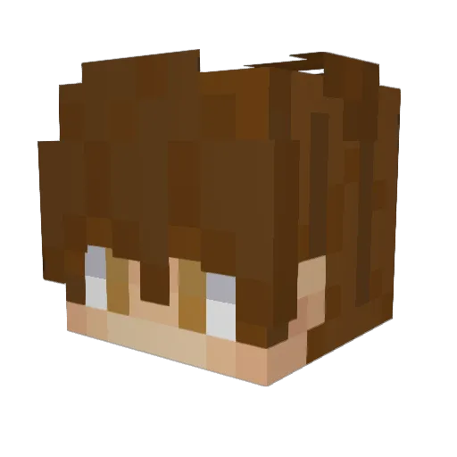 Mykoott Minecraft avatar head, 3D render