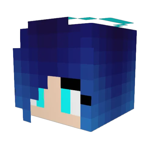 Mykril Minecraft avatar head, 3D render
