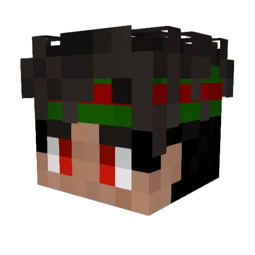 Myks Minecraft avatar head, 3D render