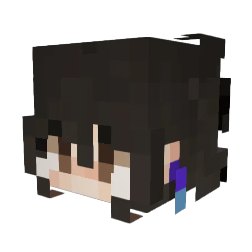Myla7z Minecraft avatar head, 3D render
