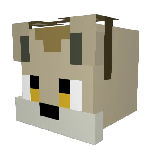 Mylerius Minecraft avatar head, 3D render