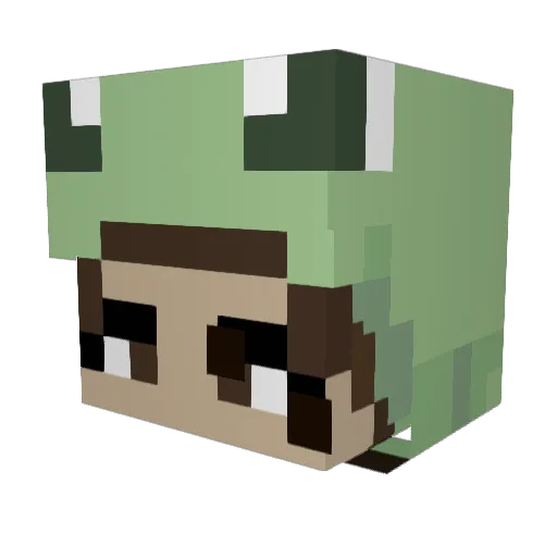 Myles_Morales Minecraft avatar head, 3D render