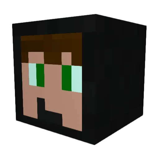 Mylesizcat Minecraft avatar head, 3D render