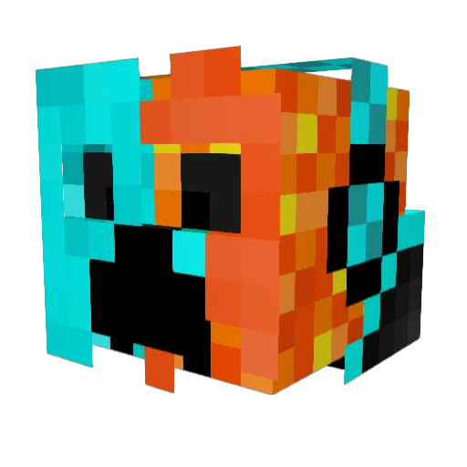 Mylestheflash Minecraft avatar head, 3D render