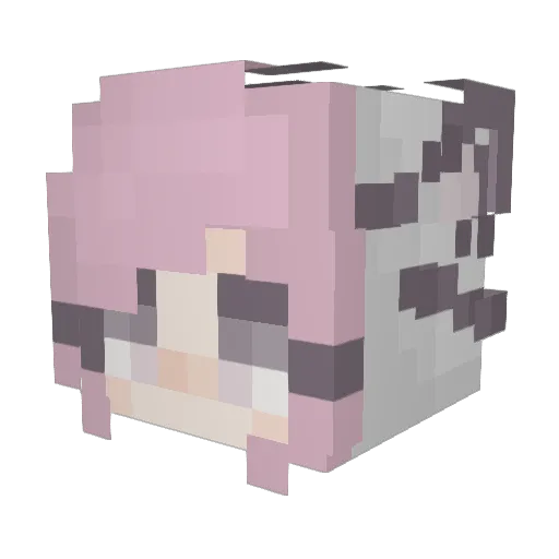 Mylioba Minecraft avatar head, 3D render
