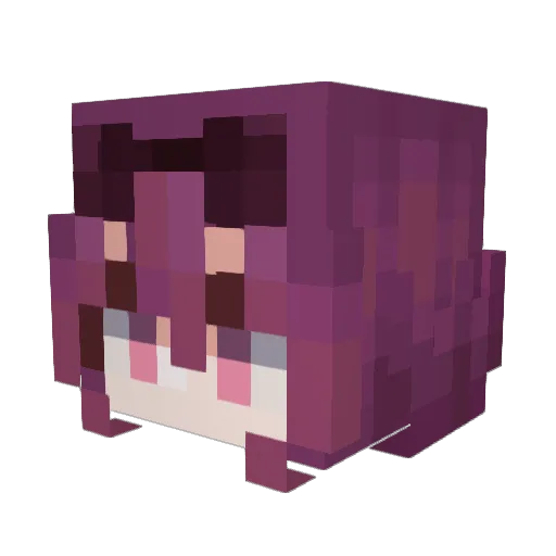 Mylk008 Minecraft avatar head, 3D render