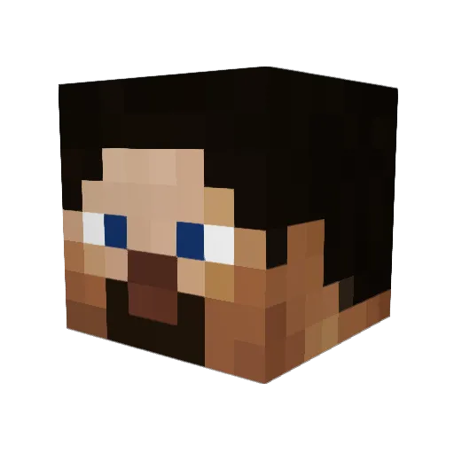 MylkBot Minecraft avatar head, 3D render