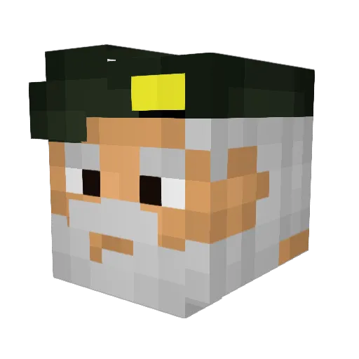 Myllyoja Minecraft avatar head, 3D render