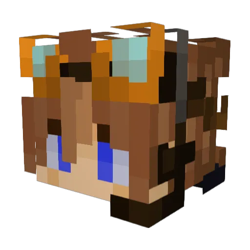 MyloHere_ Minecraft avatar head, 3D render