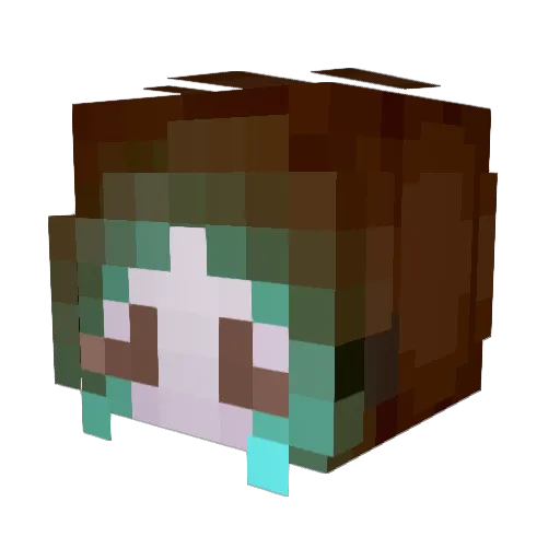 MyloKitsu Minecraft avatar head, 3D render