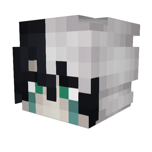 Mylof Minecraft avatar head, 3D render