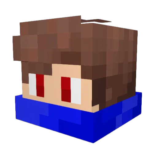 Mylosp Minecraft avatar head, 3D render