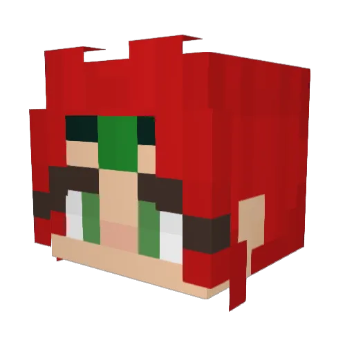 Mylothris Minecraft avatar head, 3D render