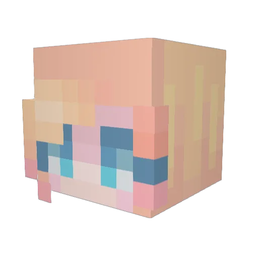 MyloveNa Minecraft avatar head, 3D render