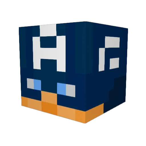 Mylsi Minecraft avatar head, 3D render