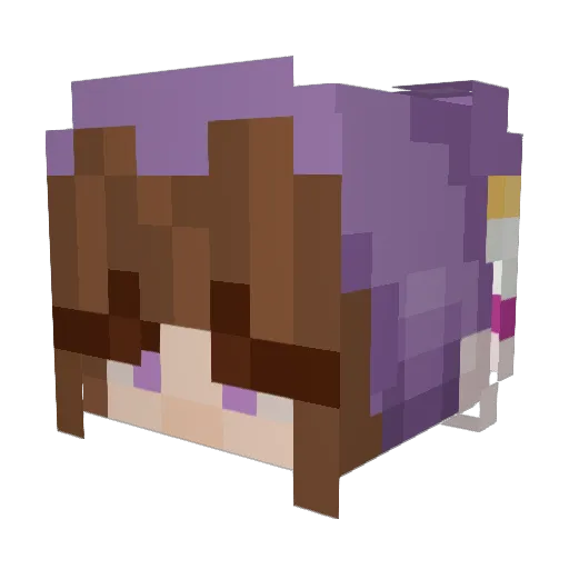 Mylvar Minecraft avatar head, 3D render