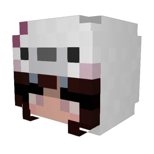 Mymi_yr Minecraft avatar head, 3D render