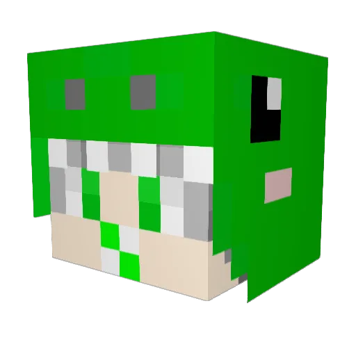 Mymwm Minecraft avatar head, 3D render