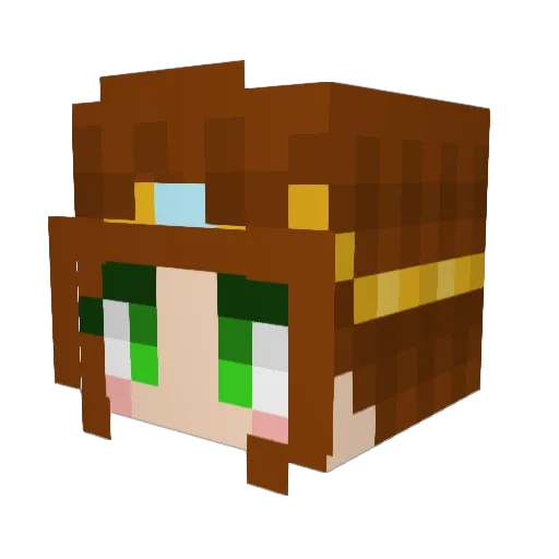 Mymy_TT Minecraft avatar head, 3D render