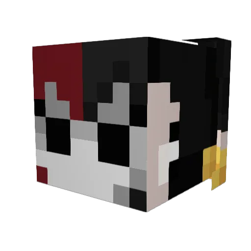MynScott Minecraft avatar head, 3D render