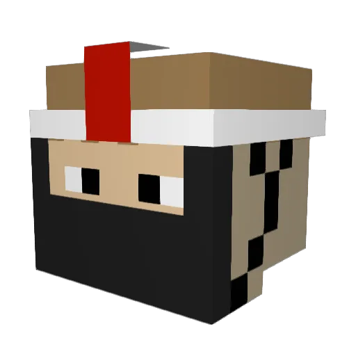 MynameJeffffff Minecraft avatar head, 3D render