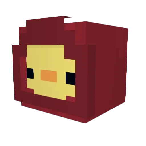 Mynat Minecraft avatar head, 3D render