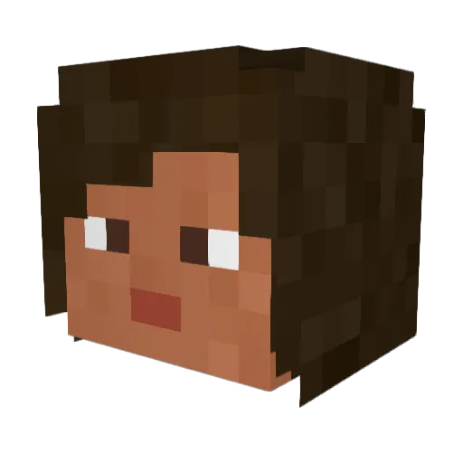 Myndolynn Minecraft avatar head, 3D render