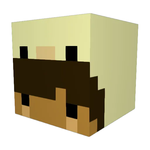 MyneCreift Minecraft avatar head, 3D render
