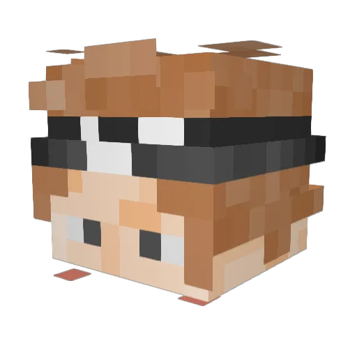 Myntav Minecraft avatar head, 3D render